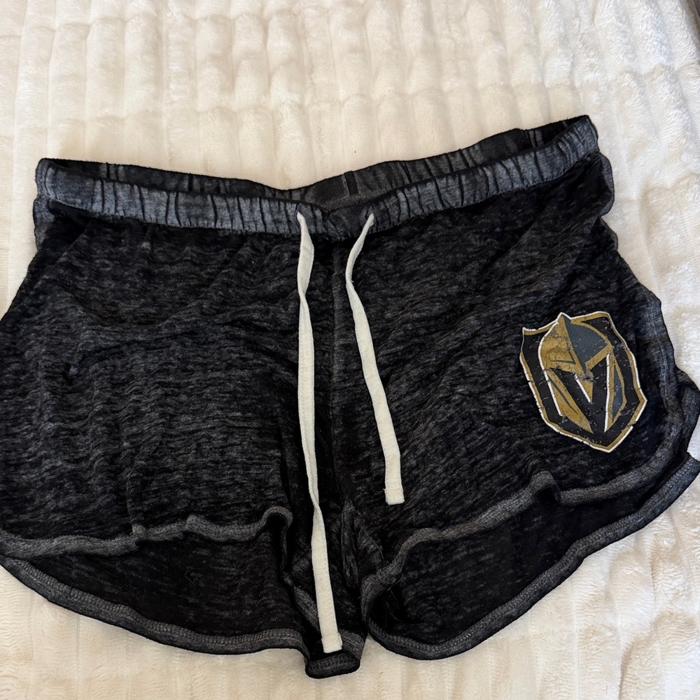Women's Black Athletic Shorts golden knights